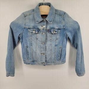 Levi Strauss Co Classic Denim Jacket Womens Medium Light Wash Blue Trucker